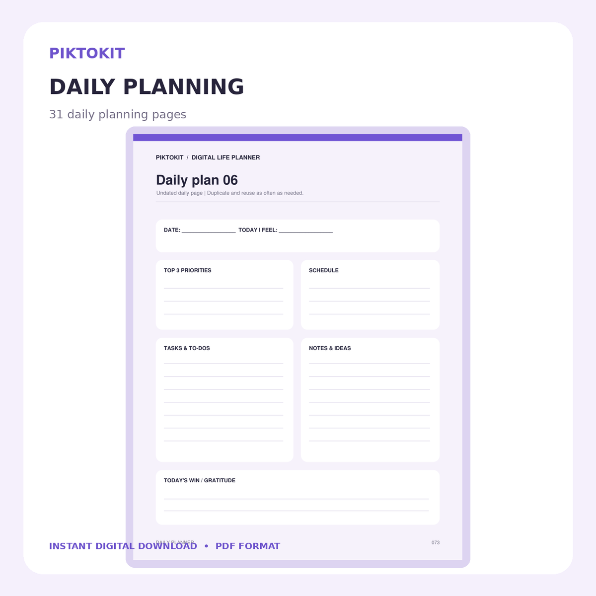 Daily planner