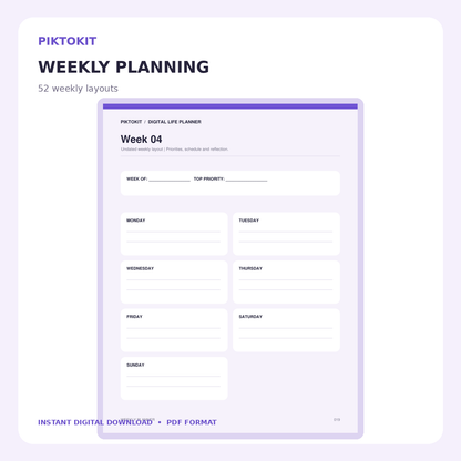 Weekly planner