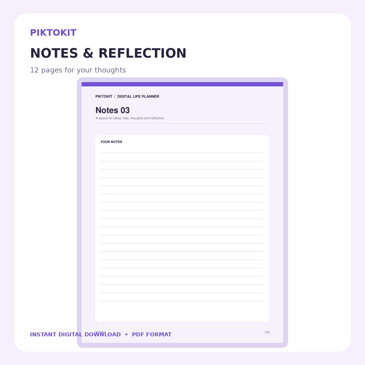 Notes pages