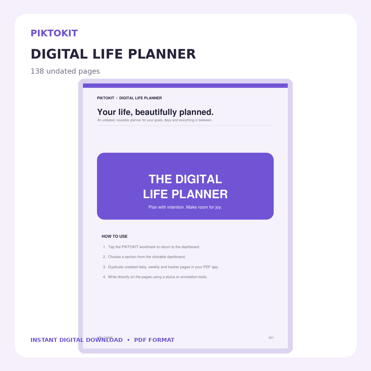 Digital Life Planner cover