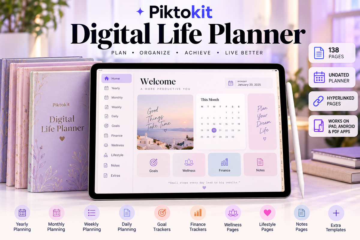 Piktokit Digital Life Planner promotional image